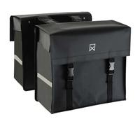 Sacoche porte-bagage double en toile endute Willex Noir