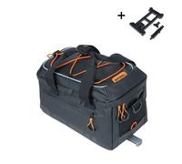 Sacoche porte-bagage en toile imperméable Basil Mik 2.0 Noir