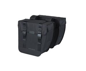 Sacoche porte-bagage vélo étanche en polyester avec réfléchichant tour xl Basil Noir