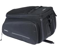 Sacoche arriere velo basil move noir avec soufflet waterproof extensible 10-26l