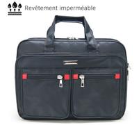 Sacoche Porte Document - WAYTEX - 15.6"" - Imperméable - 5 Poches Zippées - Multifonctions