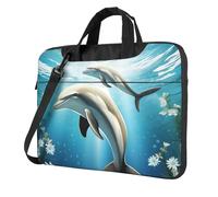 Sacoche pour ordinateur portable 13" avec bandoulière Motif conte de dauphins
