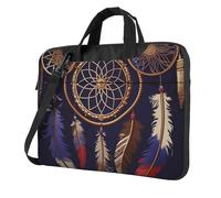 Sacoche pour ordinateur portable 14" avec bandoulière Motif attrape-rêves américain