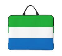 Sacoche pour ordinateur portable 14" avec poignée de transport et poche pour accessoires de voyage d'affaires et de tablette Motif drapeau de Sierra Leone