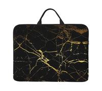 Sacoche pour ordinateur portable 14" - Motif avions - Sacoche portable pour les affaires, les voyages, Papier peint noir doré, Taille unique