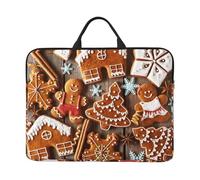 Sacoche pour ordinateur portable 14" - Motif biscuits en pain d'épice - Porte-documents portable pour les affaires, les voyages
