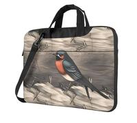 Sacoche pour ordinateur portable 14" - Motif hirondelle grange - Graphite