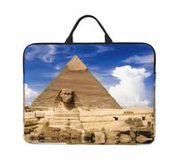 Sacoche pour ordinateur portable 14" - Pyramides d'Égypte - Motif imprimé complet, idéal pour les voyages d'affaires et les trajets quotidiens