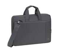 Sacoche pour Ordinateur Portable 15,6" 2 Compartiments, Sangle Amovible,Gris