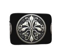 Sacoche pour ordinateur portable 15" avec badge rond - Fine et portable - Idéale pour le bureau, les voyages et les trajets