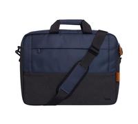 Trust Lisboa Sacoche Homme pour Ordinateur Portable 16 Pouces, Sac Bandoulière avec Sangle pour Chariot, Plastique Recyclé, Housse Voyage PC Femme Collège Loisir Affaire Travail - Bleu