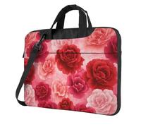 Sacoche pour Ordinateur Portable à Motif de Grandes Roses Rouges pour la Saint-Valentin, Housse rembourrée pour Femme et Homme.
