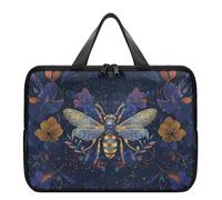 Sacoche pour Ordinateur Portable Abeilles et Fleurs en Cuir, Grand Espace de Rangement, pour Adultes, Compatible avec Les Ordinateurs Portables de 10 à 63 Pouces.