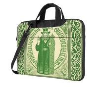 Sacoche pour ordinateur portable avec bandoulière Motif bénédiction irlandaise St Patrick, noir, 14 inch