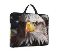 Sacoche pour ordinateur portable avec poignée Motif drapeau américain et aigle