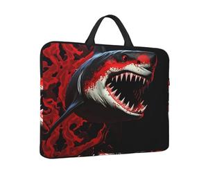 Sacoche pour ordinateur portable avec poignée Motif requin Rouge/noir