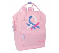 Benetton Pink - Sac à dos pour enfant avec poignées pour ordinateur portable jusqu'à 13", idéal pour les jeunes de différents âges, confortable et polyvalent, qualité et résistance, 27 x 19 x 40 cm,