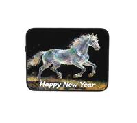 Sacoche pour ordinateur portable de 10" avec inscription Happy New Year of Horse