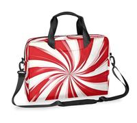 Sacoche pour ordinateur portable de 15,7" avec bandoulière amovible - Motif vortex rouge abstrait
