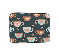 Sacoche pour ordinateur portable de 17 pouces - Motif cœur d'amour - Pour homme et femme - Résistante à l'eau - Résistante aux chocs