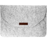 sacoche pour ordinateur portable et tablette 13'' en feutre de laine avec doublure intérieure Soft-Touch - Gris