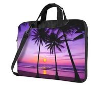Sacoche pour ordinateur portable motif palmiers au coucher du soleil pour femme et homme, sacoche élégante pour ordinateur portable de 13", 14", 15,6", Motifs 3D, Laptop Bag