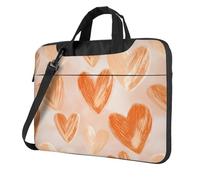 Sacoche pour Ordinateur Portable Saint-Valentin avec cœurs Aquarelle pêche, Housse rembourrée pour Femme et Homme