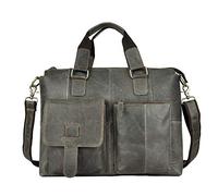 Sacoche pour Ordinateur Portable, Serviette en Cuir imperméable for Homme | Sac rétro for Ordinateur Portable | Sac Messager de Voyage d'affaires | Grand Sac fourre-Tout(E)