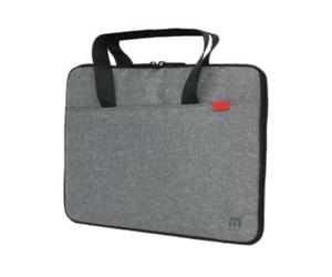 Sacoche pour Ordinateur Portable & Tablette 12,5-14 Pochette Poignées Rétractables et 2 Poches Housse compatible avec MacBook Air/Pro 13.3 Gris/Noir