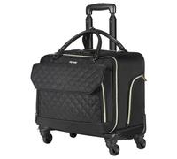 VEVOR Sac à Roulettes pour Ordinateur Portable Mallette pour PC 17,3 po Noir Or