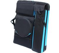 Sacoche Pour Portfolio D'Art Sac de portefeuille d'art, sac à bandoulière étanche for dessin, croquis en plein air, grand sac de rangement for dessin, étui de portefeuille d'art(Blue and black)