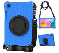 Sacoche pour tablette, étui compatible pour Samsung Galaxy Tab A 8.0 2019 modèle SM-T290/T295, étui antidérapant, léger antichoc, housse de protection support de support/bandoulière (Blu)