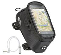Sacoche pour vélo - TECTAKE - Étui imperméable avec support pour smartphone 10 x 20,5 x 10,5 cm - Noir