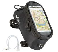 Sacoche pour vélo - TECTAKE - Étui imperméable avec support pour smartphone 9,5 x 20 x 10 cm - Noir