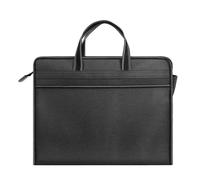 Sacoche professionnelle pour documents, porte-documents à coutures serrées avec pochette rembourrée en coton, mallette avec poignée renforcée de