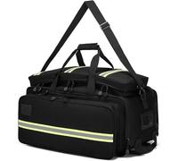 Sacoche professionnelle pour secouristes vide, sacoche médicale de grande capacité avec plusieurs compartiments,Idéal pour EMT, EMS, Visite Hospitalière ou Événement d'urgence(Black)