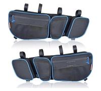 Sacoche Reservoir Moto pour Can Am pour Maverick pour X3 2017 pour X3 Sacs Porte UTV Sac Rangement Avant Organisateur avec Genouillère Amovible Sac Porte Supérieur Sacoches de Moto(Bleu)