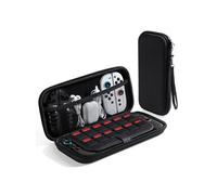 Sacoche Rigide pour Switch 2 - Antichoc, Grande Capacité, Double Fermeture, 12 Cartes de Jeu,noir