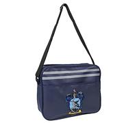 Sacoche Scolaire Harry Potter - Bleu - 33x28x15 cm - 100% PVC - Cartable Style Sac à Bandoulière avec Fermeture Éclair - Motif Serdaigle - Produit Original Conçu en Espagne