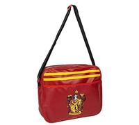 Sacoche Scolaire Harry Potter - Rouge - 33x28x15 cm - 100% PVC - Cartable Style Sac à Bandoulière avec Fermeture Éclair - Motif Gryffondor - Produit Original Conçu en Espagne