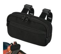 Sacoche Selle Cheval Avec Sangle Réglable 19,5x11x4 Cm - Poche Tête De Selle En Tissu Oxford, Fermeture Éclair Pour Smartphone, Clés, Cartes, Bouteille D’Eau, 200 G