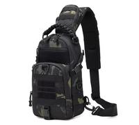 Sacoche Selle Moto Poitrine Camping Sac À Dos Tactique Pour Hommes Sac Banane Sport À Bandoulière Pour Randonnée En Plein Air Pour Escalade Cyclisme Pêche Moto Sacoche Extensible(Black A)