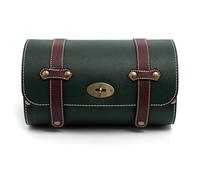 Sacoche Selle Moto Sacoche De Selle Universelle En Cuir PU Pour Outils Moto Rangement Pour Fourche Avant Bagage Étanche Accessoire Vélo Sac latéral Moto(Green)