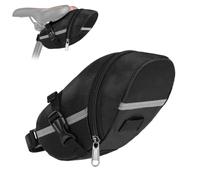 Sacoche Selle vélo pour Cube Editor Acid Hybrid 2019- | Sacoche sous selle étanche avec bandes réfléchissantes attache feu arrière et rangement outils vélo compact solide