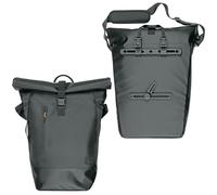 SKS GERMANY Infinity URBAN SIDEBAG Sacoche pour porte-bagages (sacoche de vélo, sacoche latérale pour porte-bagages, étanche, compartiment pour ordinateur portable, déroulable, bandes réfléchissantes,