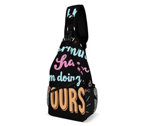 Sacoche Tactique Citation du coiffeur : « Ne vous occupez pas de mes cheveux, je m'occupe des vôtres. » Casual Sac De Poitrine Multifonction Sac D'Epaule pour Randonnée Homme Camping