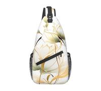 Sacoche Tactique Fleur abstraite de lotus Antivol Sacs Poitrine Réglable Crossbody Bag pour Homme Femme Randonnée