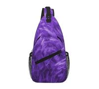 Sacoche Tactique Impression Violette Multifonction Sling Bag Mode Cross Body pour Voyage école Cyclisme