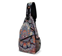 Sacoche Tactique Main De Fatima Hamsa Rétro Mauvais Œil, Durable Cross Body Multifonction Sac Poitrine Homme pour Homme Femme École