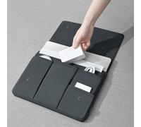 Sacoche ultra-légère Txmfgh pour ordinateur portable 13-16 pouces - Polyester noir, design compact avec rangement pour câbles et accessoires